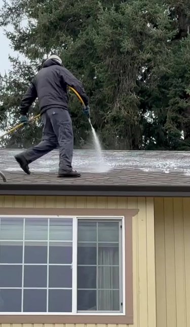 roof-cleaning-service-on top
